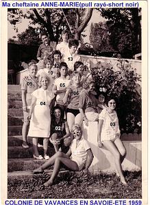 COLO LA PEYROUSE 1959 N02-Equipe d'encadrement de la colonie de vacances